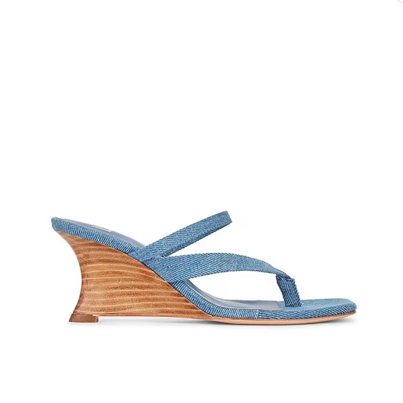 LPA Shoes Alexandra Denim Wedge Sandal Poshmark
